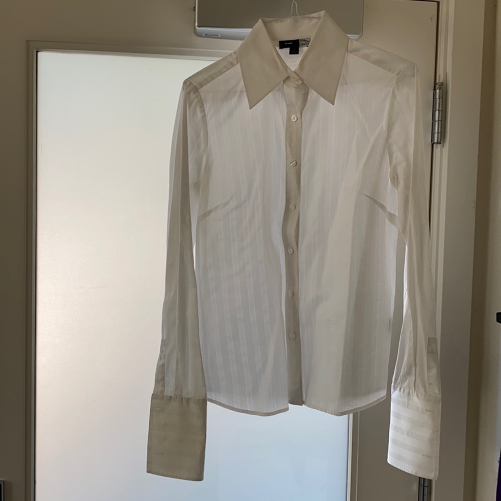Like New! Sak’s Fifth Ave White Dress Shirt, Sz 2!
